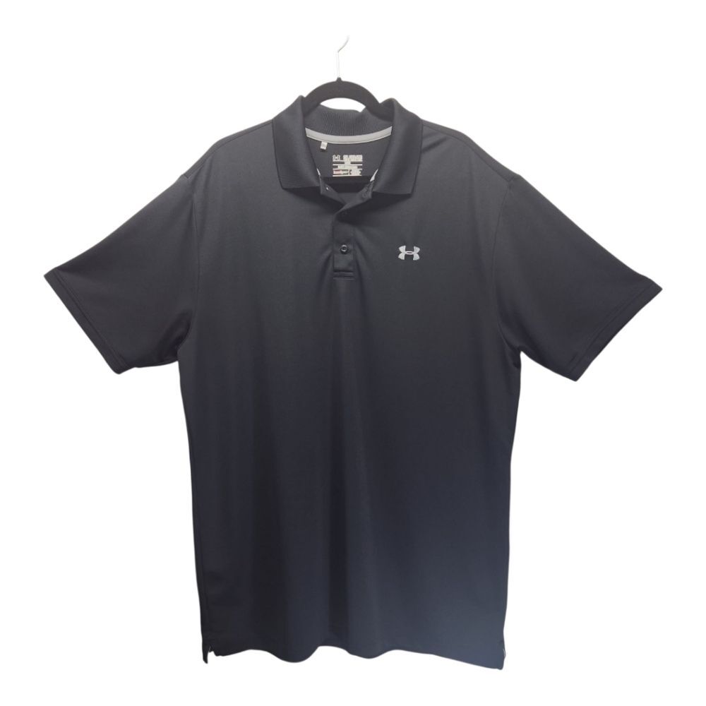 Under Armour Heatgear Short Sleeve Collared Polo Black Size XXL